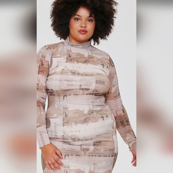 Forever21 plus sheer mesh dress - Picture 4 of 7